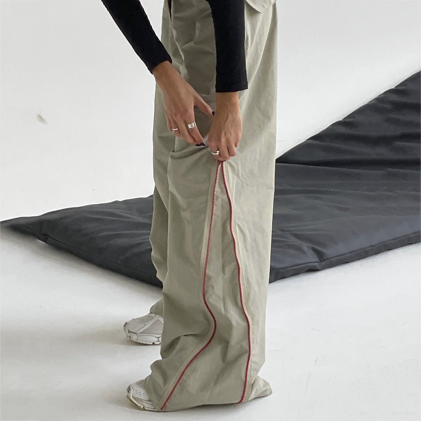 Pantalones holgados a juego para mujer