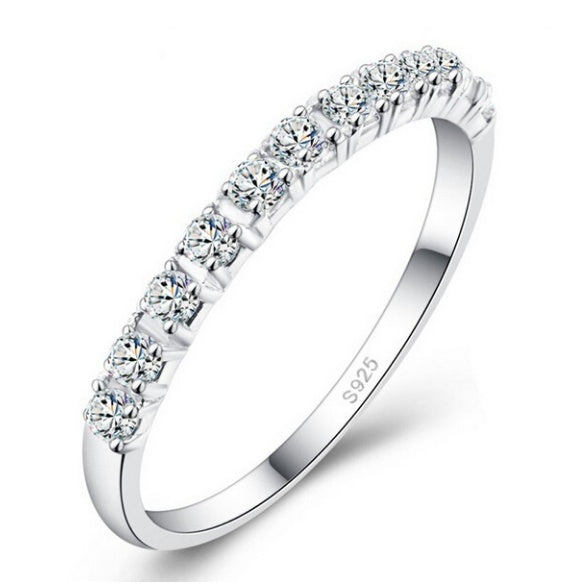 Anillo de compromiso de boda con diamantes de imitación para mujer