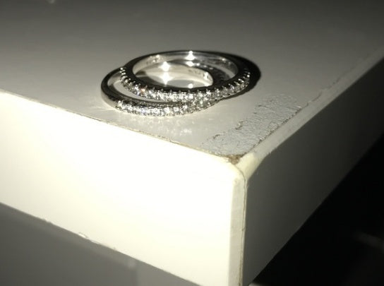 Anillo de compromiso de boda con diamantes de imitación para mujer