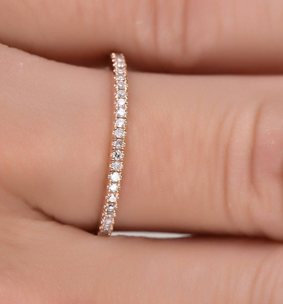 Anillo de compromiso de boda con diamantes de imitación para mujer