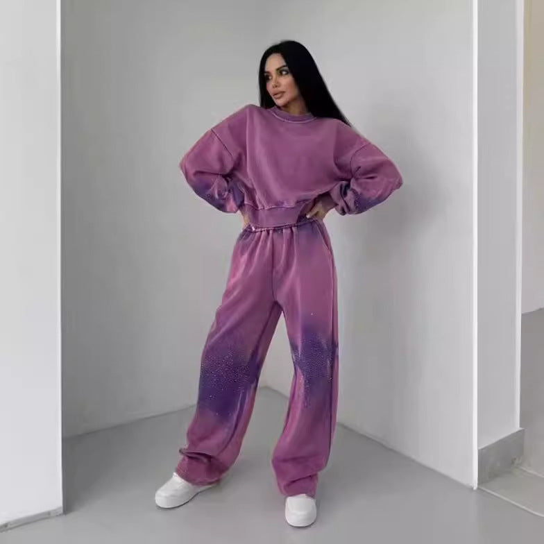 Traje de suéter y pantalón para chica sexy para mujer