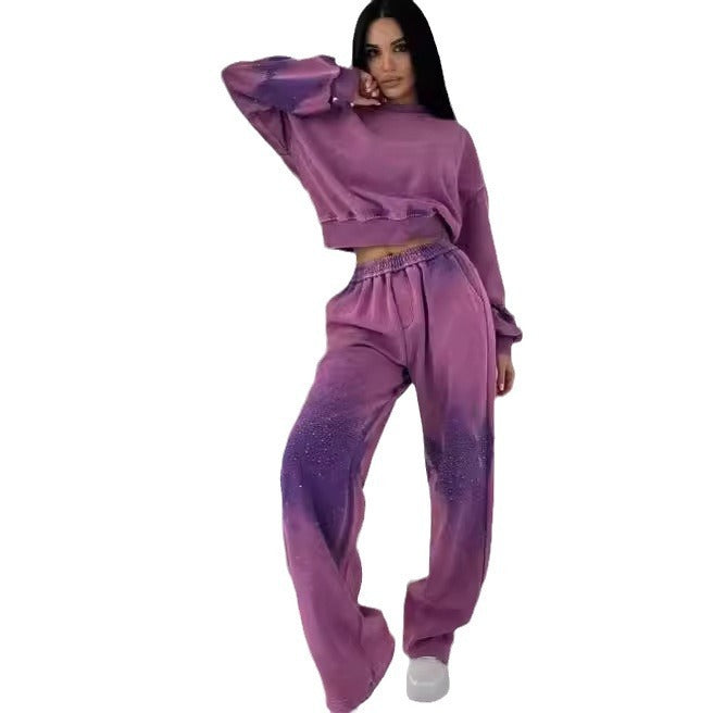 Traje de suéter y pantalón para chica sexy para mujer