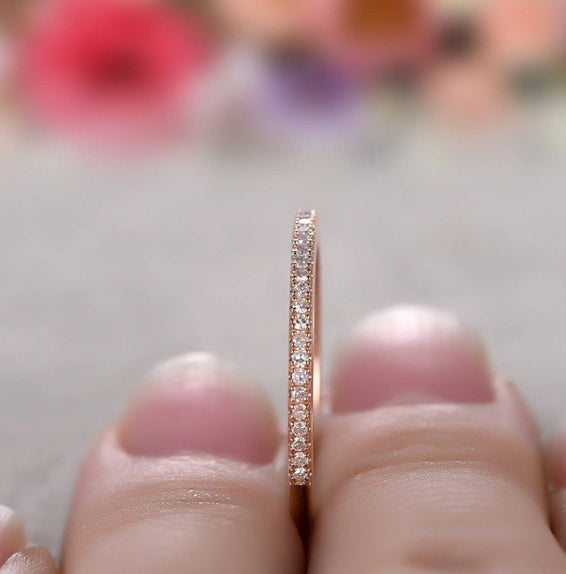 Anillo de compromiso de boda con diamantes de imitación para mujer