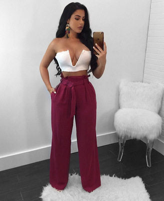 Pantalones de mujer de moda de otoño, pantalones holgados para mujer