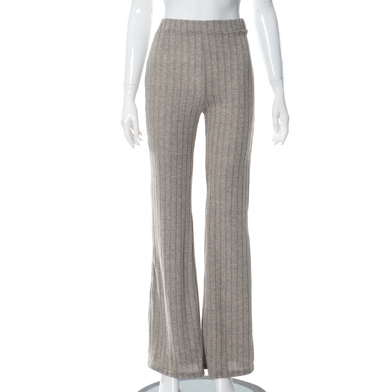 Pantalones de cintura alta de moda para mujer