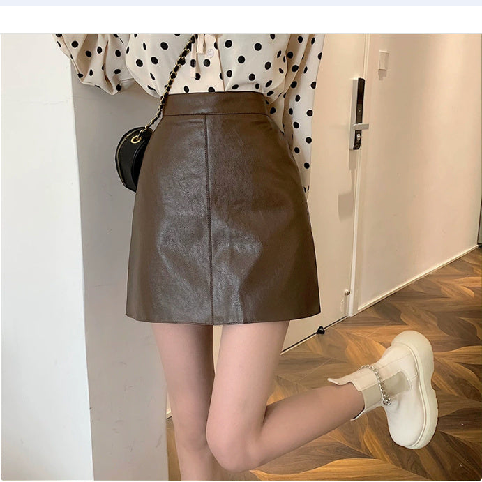 Inés | Shiny Leather Skirts Female