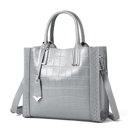 Pattern Woven Handbag Women Leather Handbags