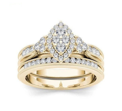Anillo de diamantes de imitación de joyería de moda para mujer