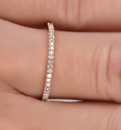 Anillo de compromiso de boda con diamantes de imitación para mujer 