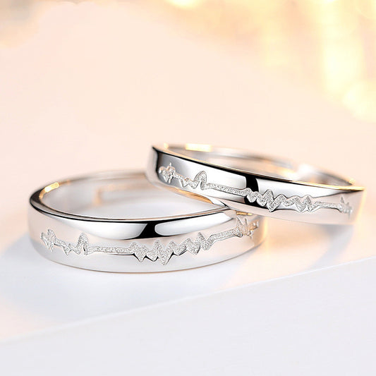 Anillo de pareja de joyería de plata esterlina para mujer