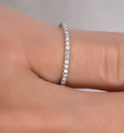Anillo de compromiso de boda con diamantes de imitación para mujer 