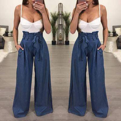 Pantalones de mujer de moda de otoño, pantalones holgados para mujer