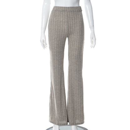 Pantalones de cintura alta de moda para mujer