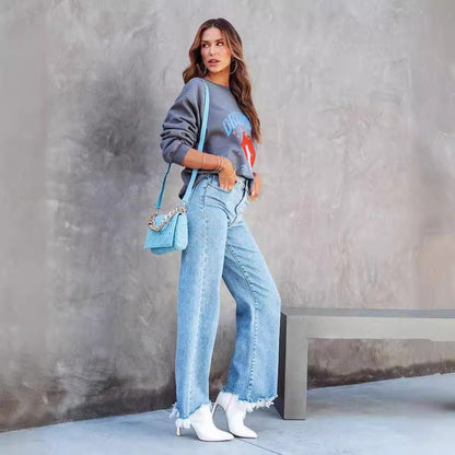 Pantalones casuales de moda con borlas para mujer