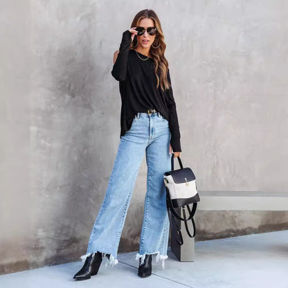 Pantalones casuales de moda con borlas para mujer