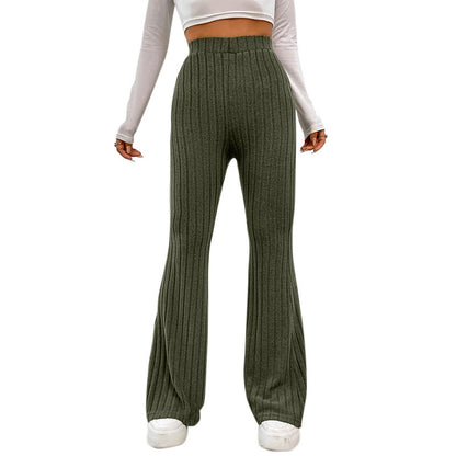 Pantalones de cintura alta de moda para mujer